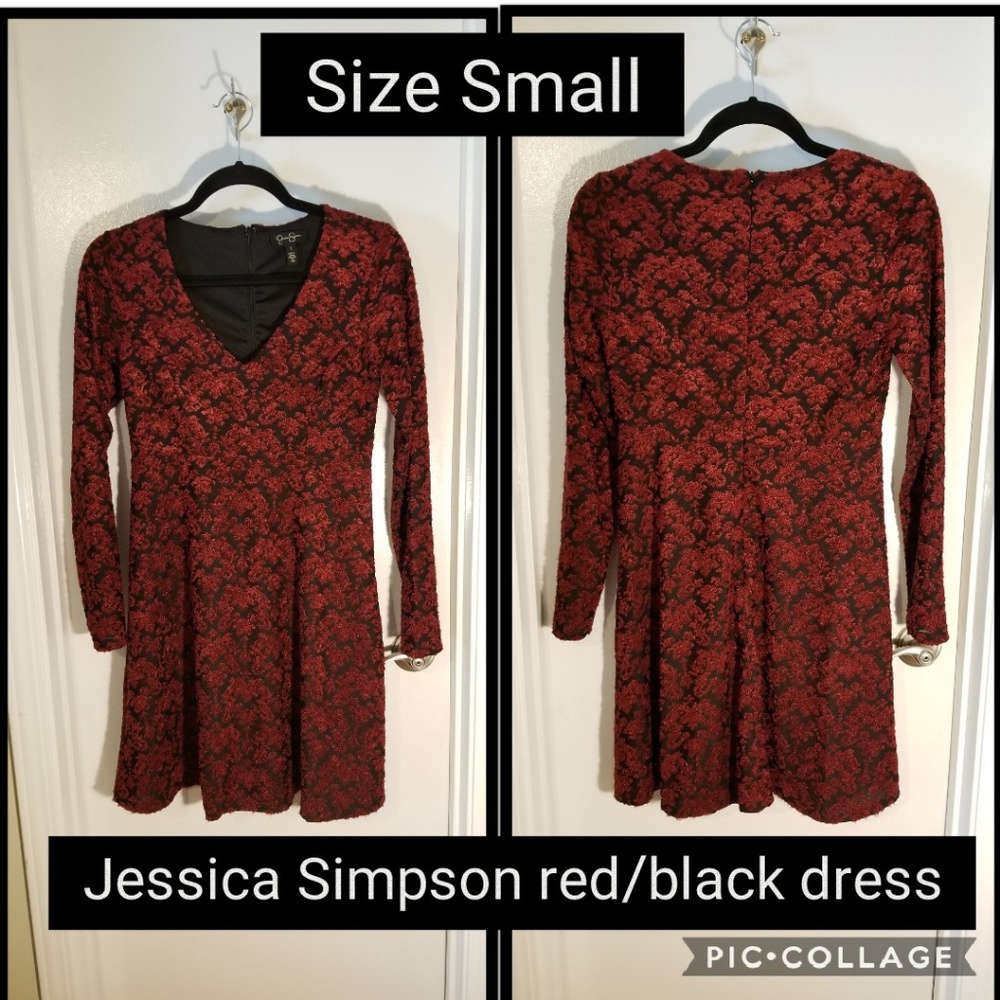 Jessica Simpson red/black dress size small